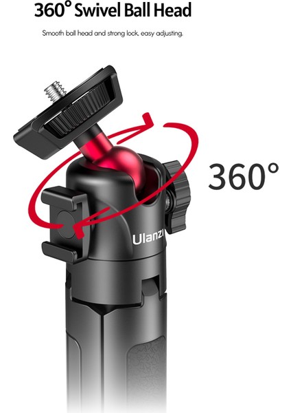 Mt-16 Teleskopik Tripod 360° Döner Küre Başlı 2kg Yük Kapasiteli Soğuk Ayakkabılı Universal Kamera Aparatı (Yurt Dışından)