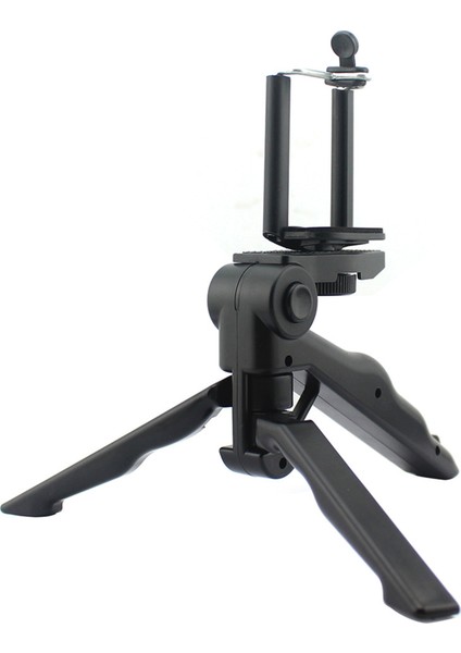 Katlanır Titreşim Önleyici Telefon Tripod Şık Bacak Masaüstü Siyah (Yurt Dışından)