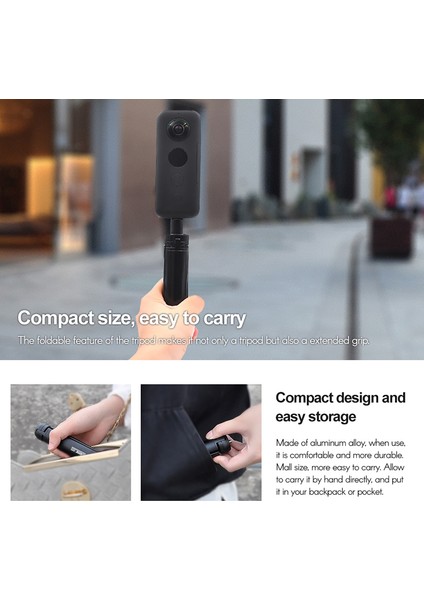 Mini Katlanabilir Alüminyum Tripod INSTA360 One x Evo Go Kamera Için (Yurt Dışından)