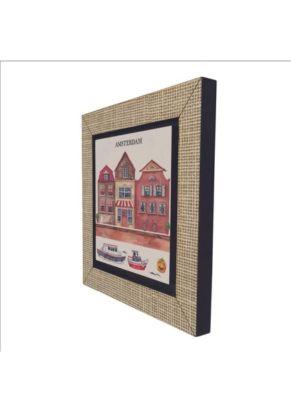 Amsterdam Görseli Baskılı Mdf Magnet 7x7 indirimleri