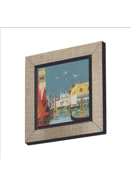 Venedik Görseli Baskılı Mdf Magnet 7x7