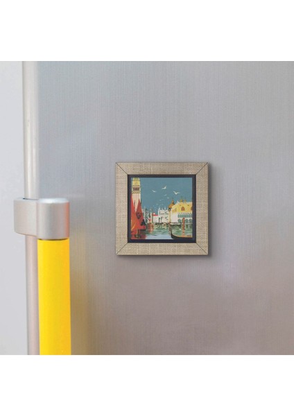 Venedik Görseli Baskılı Mdf Magnet 7x7 modelleri