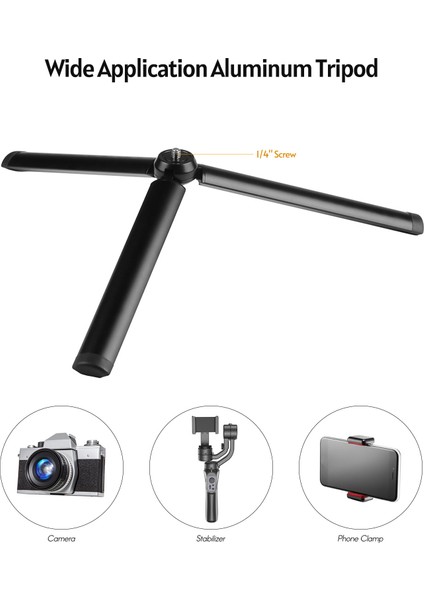35 cm Evrensel Alüminyum Tripod - Telefon ve Dslr Kamera Masa Stabilizatörü (Yurt Dışından) fiyatları