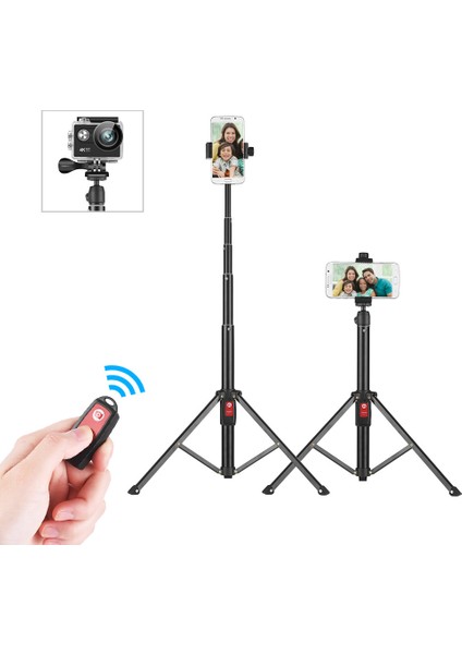 55 Inç Esnek Tripodlu Kablosuz Kumandalı Sie Çubuğu - Iphone, Samsung, Gopro, Dslr Uyumlu (Yurt Dışından)