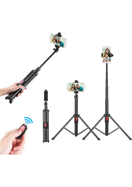 55 Inç Esnek Tripodlu Kablosuz Kumandalı Sie Çubuğu - Iphone, Samsung, Gopro, Dslr Uyumlu (Yurt Dışından) fiyatları