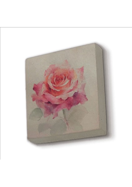 Gül Baskılı Taş Magnet 5x5