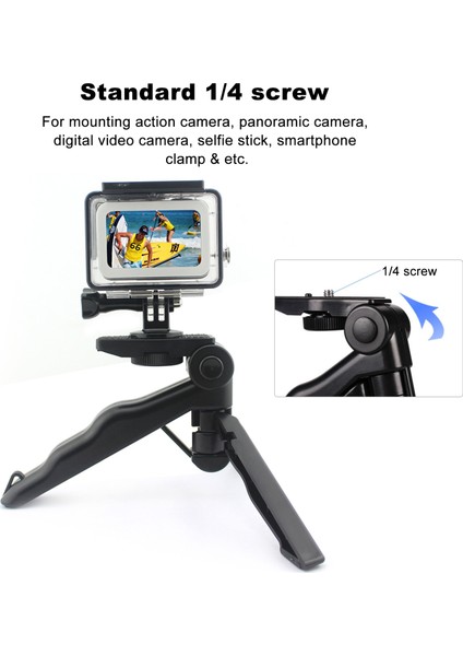Katlanır Titreşim Önleyici Siyah Masaüstü Tripod (Yurt Dışından)