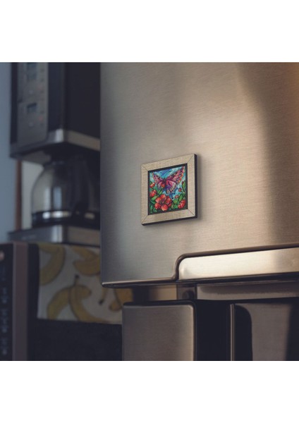 Kelebek Baskılı Mdf Magnet 7x7