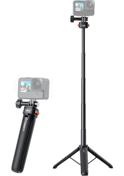 Vrıg AC04 Uzatılabilir Sie Çubuğu Tripod Manyetik Hızlı Montaj - Gopro ve Djı Aksiyon Kameraları (Yurt Dışından)