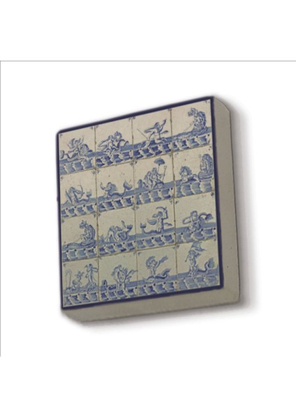 Hollanda Deseni Baskılı Taş Magnet 5x5