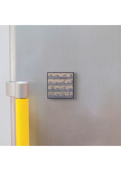 Hollanda Deseni Baskılı Taş Magnet 5x5