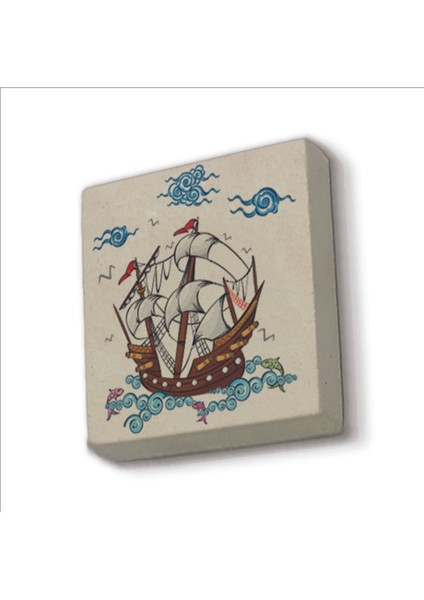 Gemi Baskılı Taş Magnet 5x5