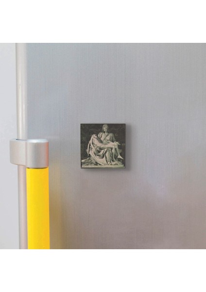 Pietà (Michelangelo, 1498) Baskılı Taş Magnet 5x5 modelleri