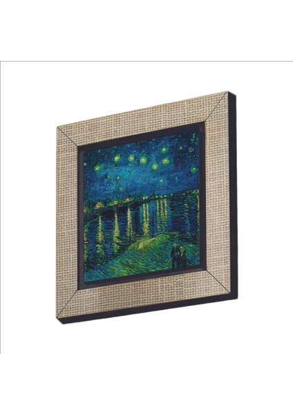 Ren Nehrinde Yıldızlı Bir Gece (Vincent Van Gogh, 1888) Baskılı Mdf Magnet 7x7