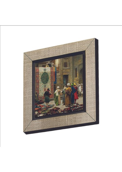 Halı Tüccarı (Osman Hamdi Bey, 1888) Baskılı Mdf Magnet 7x7