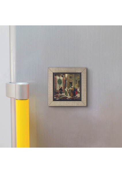 Halı Tüccarı (Osman Hamdi Bey, 1888) Baskılı Mdf Magnet 7x7