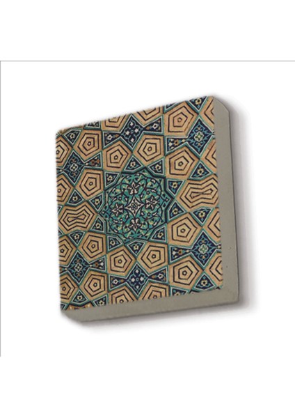 Geometrik Rumi Desen Baskılı Taş Magnet 5x5