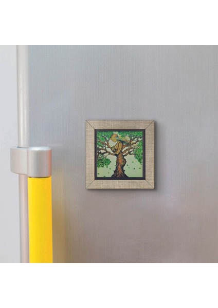 Ağaç Kadın Baskılı Mdf Magnet 7x7 modelleri