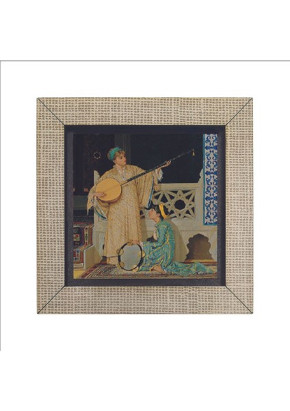 Iki Müzisyen Kız (Osman Hamdi Bey, 1880) Baskılı Mdf Magnet 7x7 fırsatları