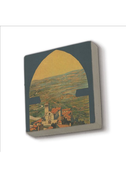 Italya Görseli Baskılı Taş Magnet 5x5