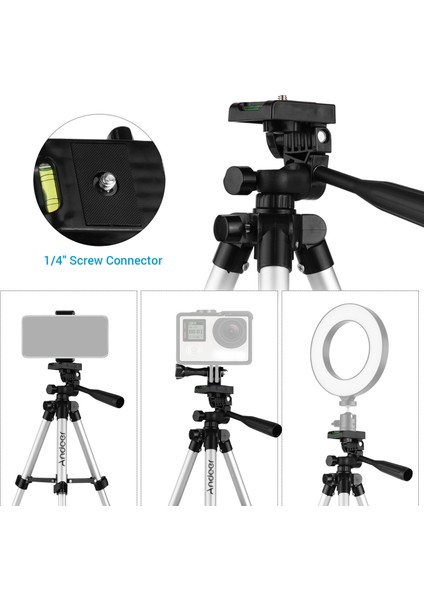 Mini Alüminyum Tripod 21-65CM Ayarlanabilir Canlı Yayın Telefon Tutucu ve Taşıma Çantası (Yurt Dışından) fiyatları