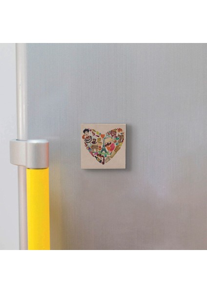 Fransa Sembolleri Baskılı Taş Magnet 5x5 modelleri