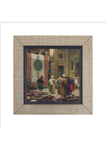 Halı Tüccarı (Osman Hamdi Bey, 1888) Baskılı Mdf Magnet 7x7
