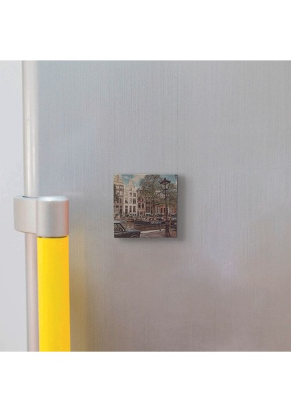 Amsterdam Görseli Baskılı Taş Magnet 5x5 fiyatları