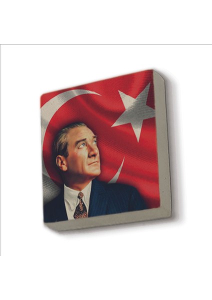 Mustafa Kemal Atatürk Baskılı Taş Magnet 5x5