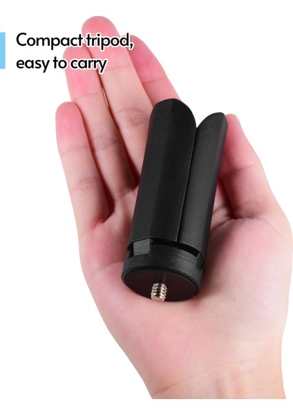 Katlanır Masaüstü Tripod Siyah Telefon Kamera 1kg Kompakt Stabilizatör (Yurt Dışından) fırsatları