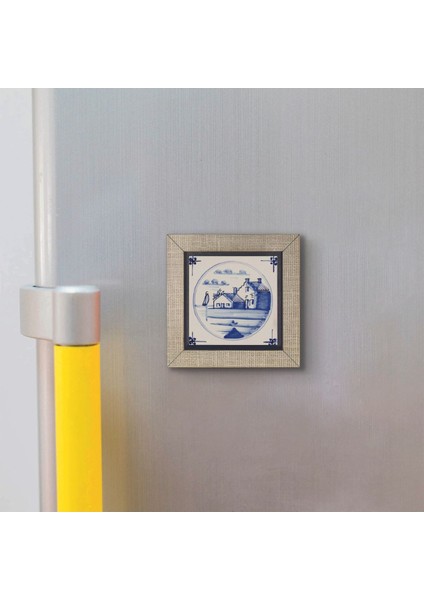 Hollanda Deseni Baskılı Mdf Magnet 7x7