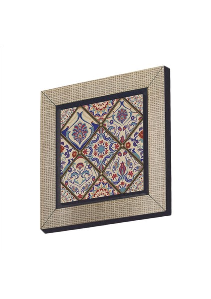 Italyan Çini Deseni Baskılı Mdf Magnet 7x7