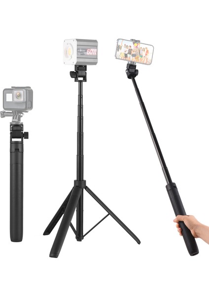 Teleskopik Alüminyum Işık Sehpası Tripod 140 cm Kamera/telefon Tutucu (Yurt Dışından)