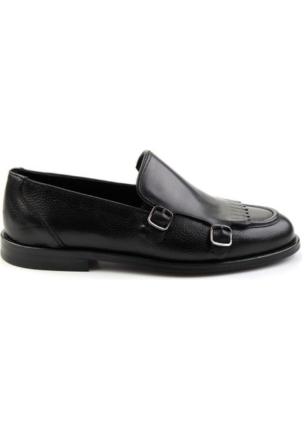 Siyah Leather Erkek Klasik Ayakkabı E01755134603