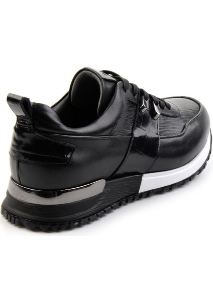 Siyah Leather Erkek Sneaker E01075616603 modelleri