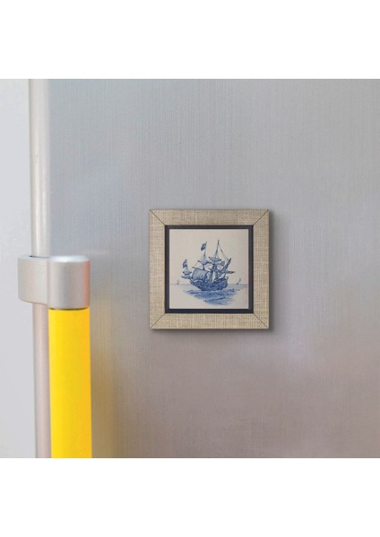 Hollanda Deseni Baskılı Mdf Magnet 7x7