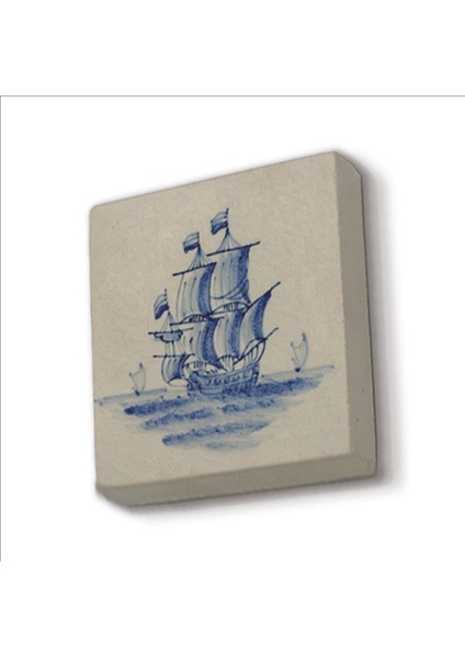 Hollanda Deseni Baskılı Taş Magnet 5x5