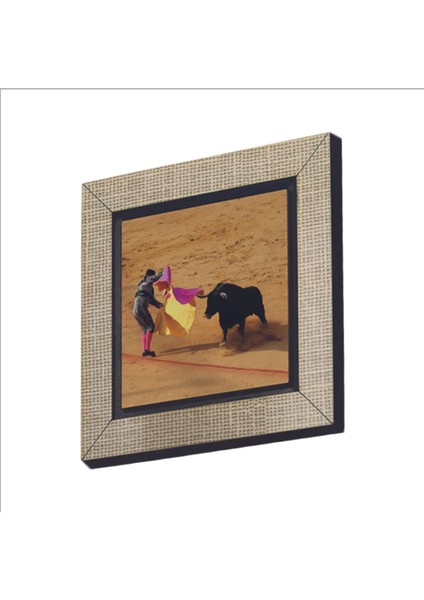 Ispanya Boğa Güreşi Baskılı Mdf Magnet 7x7
