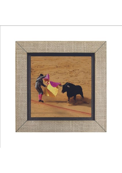 Ispanya Boğa Güreşi Baskılı Mdf Magnet 7x7
