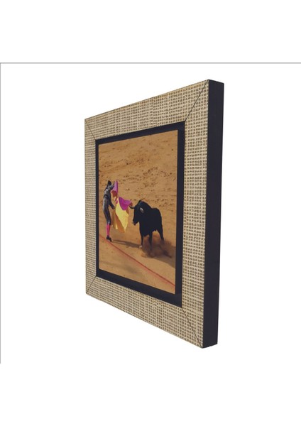 Ispanya Boğa Güreşi Baskılı Mdf Magnet 7x7