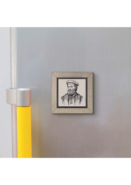 Italyan Kaşif?marco Polo Baskılı Mdf Magnet 7x7 modelleri