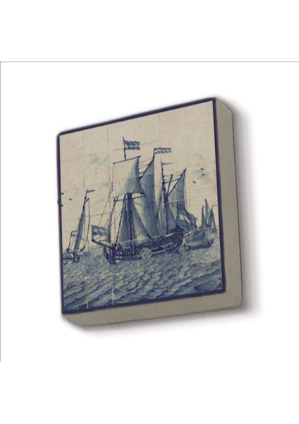 Hollanda Deseni Baskılı Taş Magnet 5x5