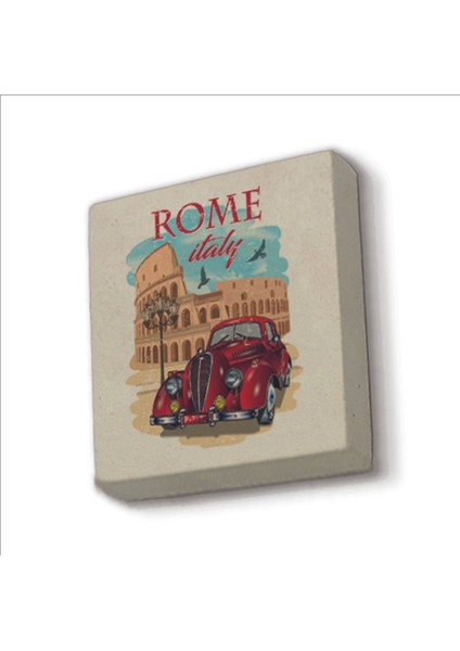 Roma Görseli Baskılı Taş Magnet 5x5