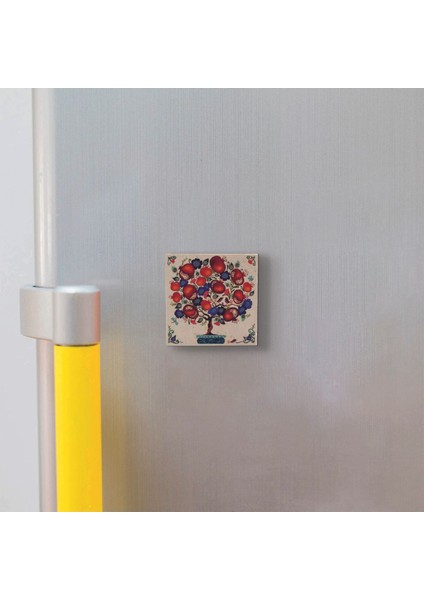 Nar Ağacı Baskılı Taş Magnet 5x5 fiyatları