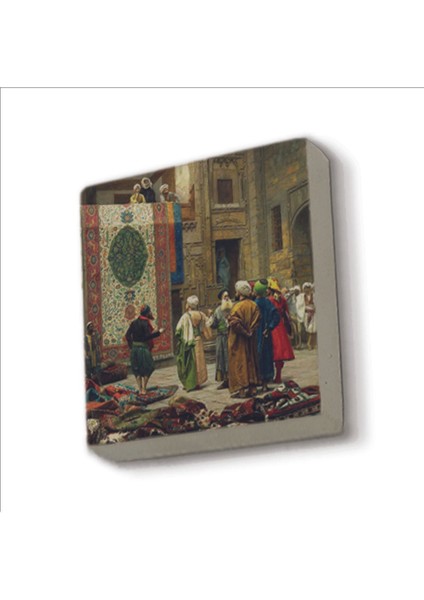 Halı Tüccarı (Osman Hamdi Bey, 1888) Baskılı Taş Magnet 5x5