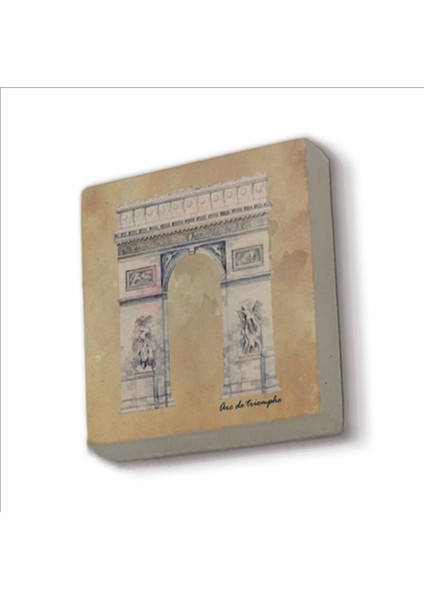 Zafer Takı (Arc De Triomphe) Baskılı Taş Magnet 5x5