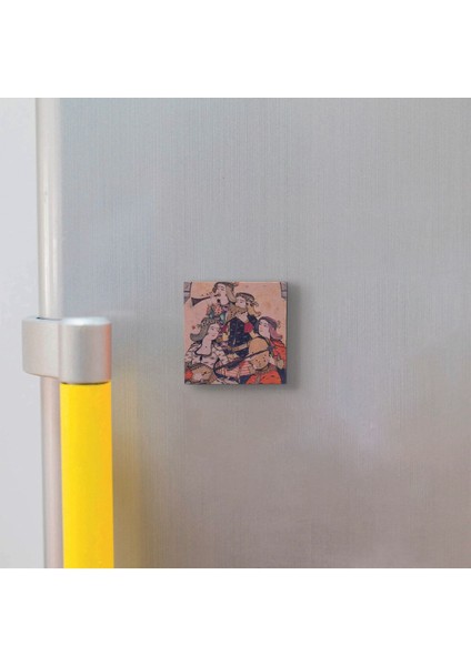 Müzisyen Kadınlar Minyatür Baskılı Taş Magnet 5x5 modelleri