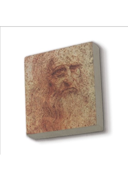 Otoportre (Leonardo Da Vinci, 1512) Baskılı Taş Magnet 5x5