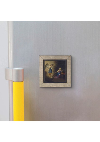 Meryem’e Müjde (Adriaen Van De Velde, 1667) Baskılı Mdf Magnet 7x7 modelleri