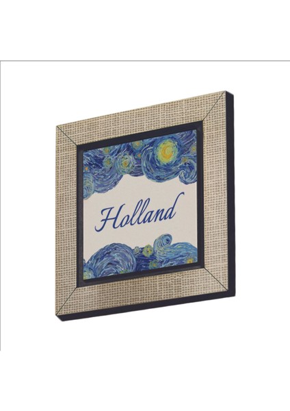 Hollanda Görseli Baskılı Mdf Magnet 7x7
